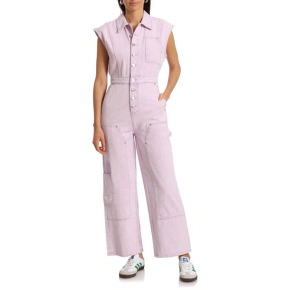 Avec Les Filles Carpenter Jumpsuit in Purple - Picture 1 of 7